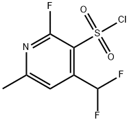 4-(Difluoromethyl)-2-fluoro-6-methylpyridine-3-sulfonyl chloride 结构式