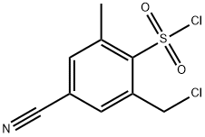 2-Chloromethyl-4-cyano-6-methylbenzenesulfonyl chloride 结构式