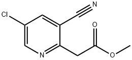 2-Pyridineacetic acid, 5-chloro-3-cyano-, methyl ester 结构式