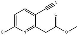 2-(6-氯-3-氰基吡啶-2-基)乙酸甲酯 结构式