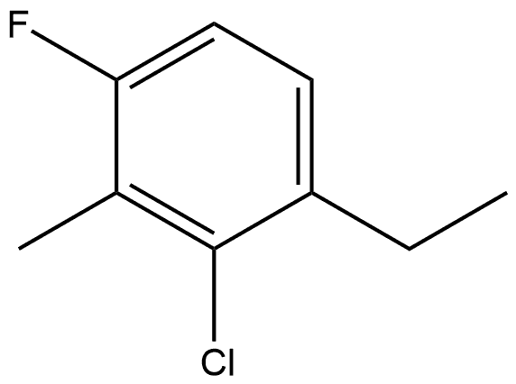 2-chloro-1-ethyl-4-fluoro-3-methylbenzene 结构式