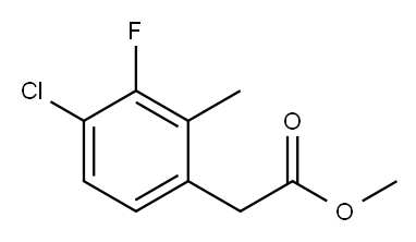 Methyl 4-chloro-3-fluoro-2-methylphenylacetate 结构式