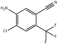 5-氨基-4-氯-2-(三氟甲基)苯甲腈 结构式