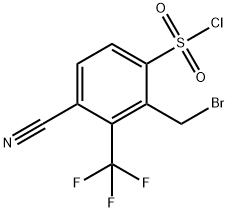 2-Bromomethyl-4-cyano-3-(trifluoromethyl)benzenesulfonylchloride 结构式