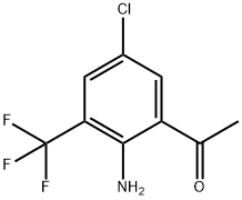 2'-Amino-5'-chloro-3'-(trifluoromethyl)acetophenone 结构式