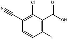 2-氯-3-氰基-6-氟苯甲酸 结构式