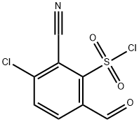 3-Chloro-2-cyano-6-formylbenzenesulfonylchloride 结构式