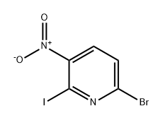 6-溴-2-碘-3-硝基吡啶 结构式