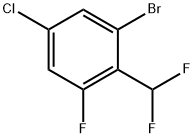 1-溴-5-氯-2-(二氟甲基)-3-氟苯 结构式