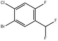 Benzene, 1-bromo-2-chloro-5-(difluoromethyl)-4-fluoro- 结构式