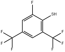 2,4-Bis(trifluoromethyl)-6-fluorothiophenol 结构式