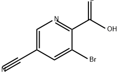 3-溴-5-氰基吡啶甲酸 结构式