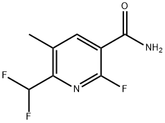 2-(Difluoromethyl)-6-fluoro-3-methylpyridine-5-carboxamide 结构式