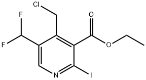 Ethyl 4-(chloromethyl)-5-(difluoromethyl)-2-iodopyridine-3-carboxylate 结构式