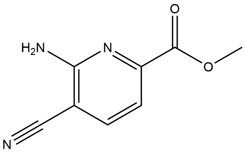 6-氨基-5-氰基吡啶甲酸甲酯 结构式