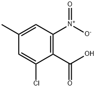 2-氯-4-甲基-6-硝基苯甲酸 结构式