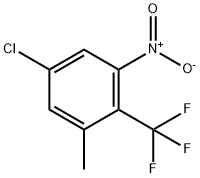 5-氯-1-甲基-3-硝基-2-(三氟甲基)苯 结构式