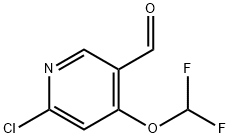 6-氯-4-(二氟甲氧基)烟醛 结构式