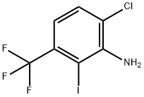 6-Chloro-2-iodo-3-(trifluoromethyl)aniline 结构式