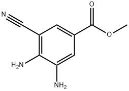 3,4-二氨基-5-氰基苯甲酸甲酯 结构式