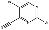 4-Pyrimidinecarbonitrile, 2,5-dibromo- 结构式