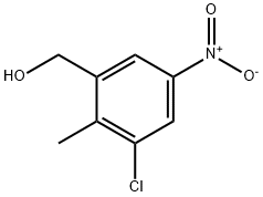 (3-氯-2-甲基-5-硝基苯基)甲醇 结构式