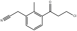 3-(3-Chloropropanoyl)-2-methylphenylacetonitrile 结构式