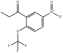 1-(5-Nitro-2-(trifluoromethylthio)phenyl)propan-1-one 结构式