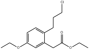 Ethyl 2-(3-chloropropyl)-5-ethoxyphenylacetate 结构式