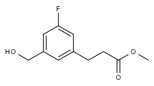 Methyl 3-(3-fluoro-5-(hydroxymethyl)phenyl)propanoate 结构式