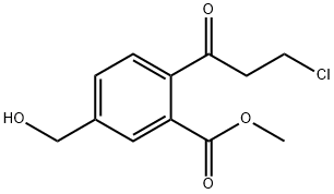 Methyl 2-(3-chloropropanoyl)-5-(hydroxymethyl)benzoate 结构式