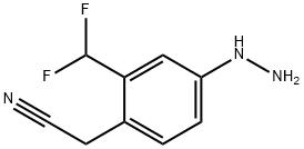 2-(Difluoromethyl)-4-hydrazinylphenylacetonitrile 结构式