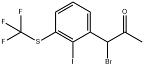 1-Bromo-1-(2-iodo-3-(trifluoromethylthio)phenyl)propan-2-one 结构式