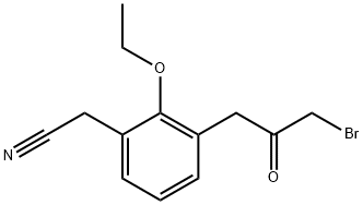 3-(3-Bromo-2-oxopropyl)-2-ethoxyphenylacetonitrile 结构式