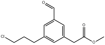 Methyl 3-(3-chloropropyl)-5-formylphenylacetate 结构式