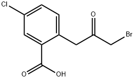 2-(3-Bromo-2-oxopropyl)-5-chlorobenzoic acid 结构式