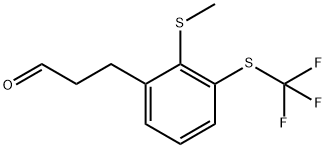 3-(2-(Methylthio)-3-(trifluoromethylthio)phenyl)propanal 结构式