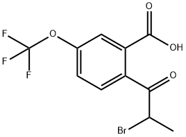 2-(2-Bromopropanoyl)-5-(trifluoromethoxy)benzoic acid 结构式
