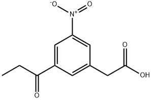 3-Nitro-5-propionylphenylacetic acid 结构式