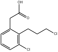 3-Chloro-2-(3-chloropropyl)phenylacetic acid 结构式