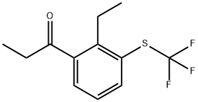 1-(2-Ethyl-3-(trifluoromethylthio)phenyl)propan-1-one 结构式