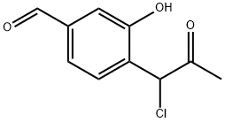 4-(1-Chloro-2-oxopropyl)-3-hydroxybenzaldehyde 结构式