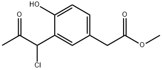 Methyl 3-(1-chloro-2-oxopropyl)-4-hydroxyphenylacetate 结构式