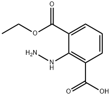 Ethyl 3-carboxy-2-hydrazinylbenzoate 结构式