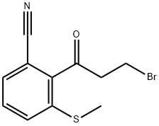 2-(3-Bromopropanoyl)-3-(methylthio)benzonitrile 结构式