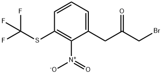 1-Bromo-3-(2-nitro-3-(trifluoromethylthio)phenyl)propan-2-one 结构式