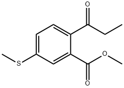 Methyl 5-(methylthio)-2-propionylbenzoate 结构式