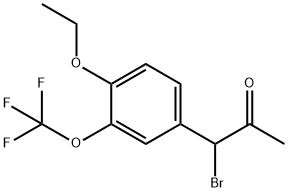 1-Bromo-1-(4-ethoxy-3-(trifluoromethoxy)phenyl)propan-2-one 结构式