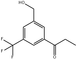 3-Propionyl-5-(trifluoromethyl)benzylalcohol 结构式