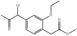Methyl 4-(1-chloro-2-oxopropyl)-2-ethoxyphenylacetate 结构式